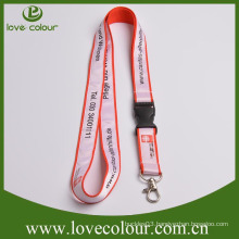Avaiable Double Layer Satin overlay Lanyard with Lobster Claw/Plastic Buckle Release